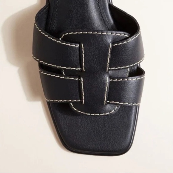 H&M Leather Black Sandals Woman’s Size 9 - Picture 3 of 9